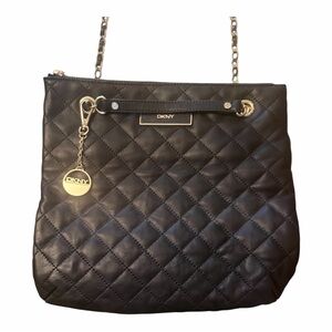 Authentic DKNY Quilted Leather Crossbody/Shoulder Bag